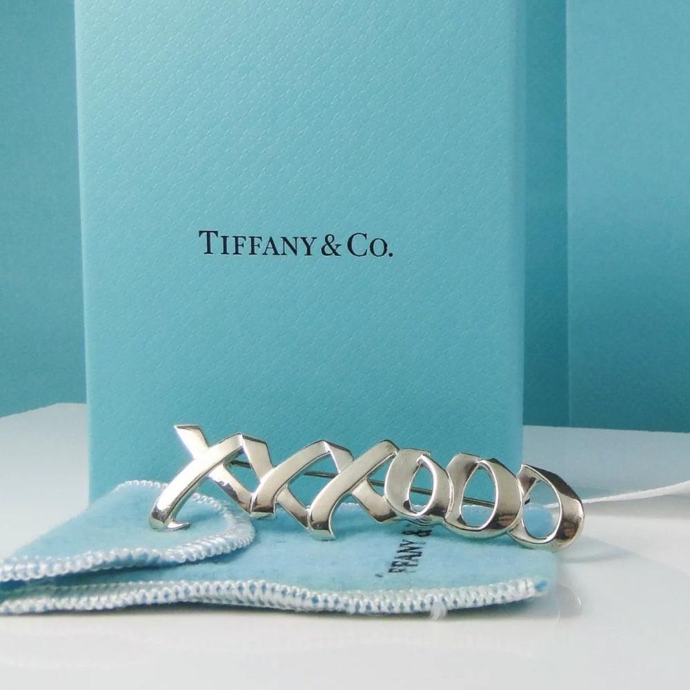 Tiffany & Co Sterling Silver Picasso XXXOOO Pin